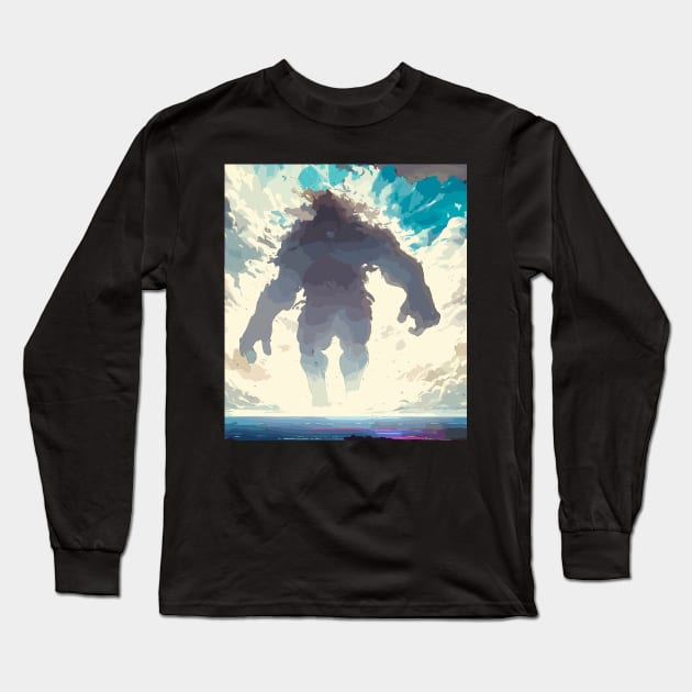 Giant in clouds Long Sleeve T-Shirt by TomFrontierArt